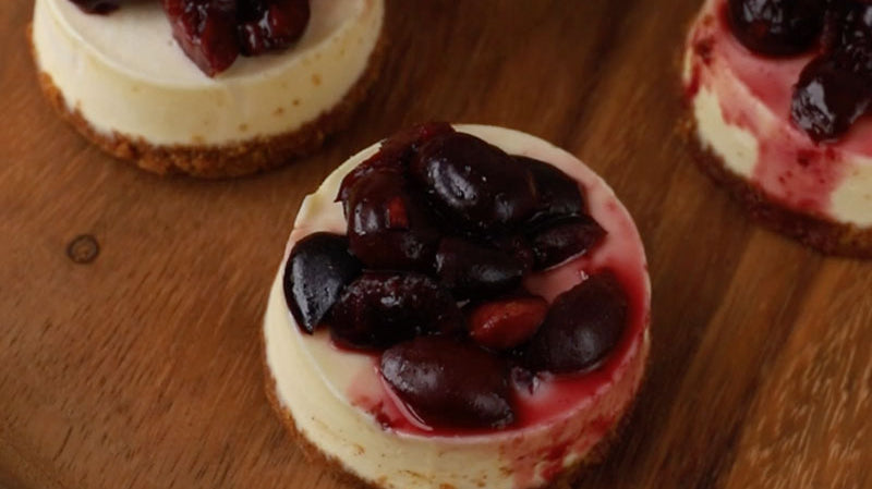 Cherry Cheesecake Bites