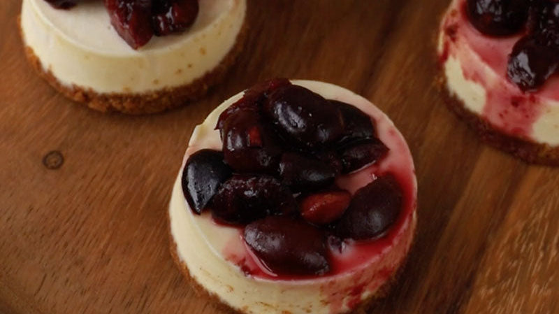 Cherry Cheesecake Bites